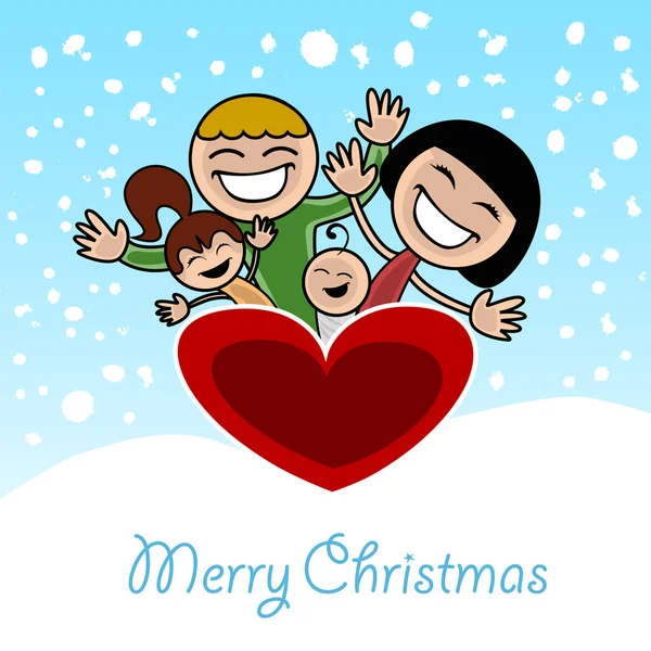 Οικογένεια Χριστούγεννα — Διανυσματικό Αρχείο