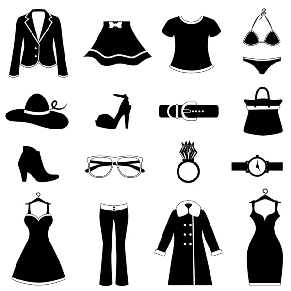 Conjunto de ícone de moda Vetores De Bancos De Imagens Sem Royalties