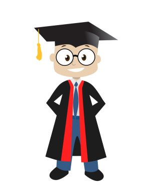 Boy graduate clipart