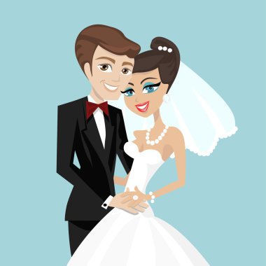 Wedding couple clipart