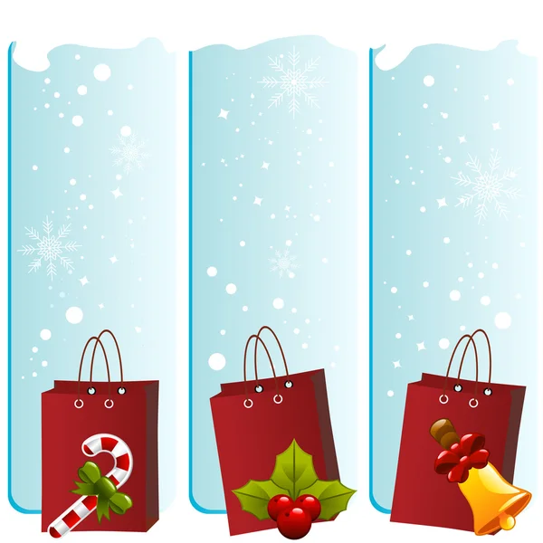 Χριστούγεννα τσάντες αγορών — Διανυσματικό Αρχείο