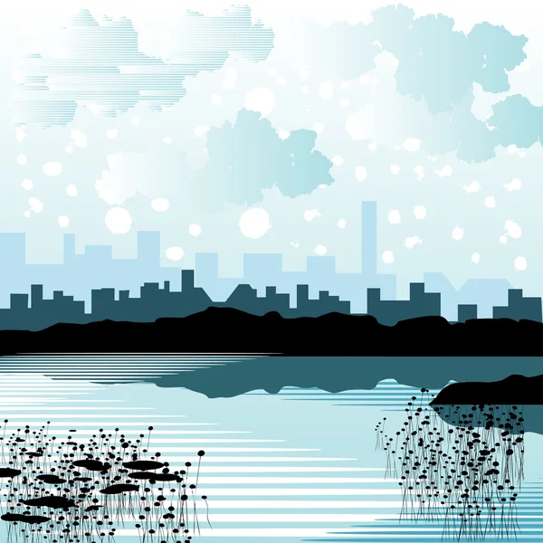 Contexte de la ville — Image vectorielle