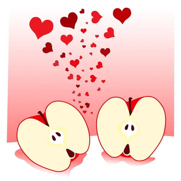 Jablko lásky — Stockový vektor