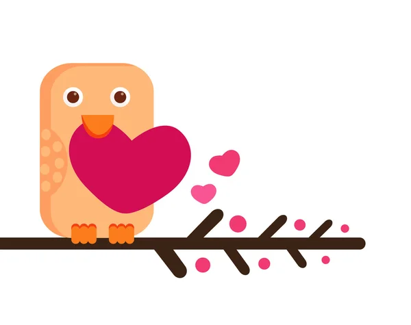 Liefde-vogel — Stockvector