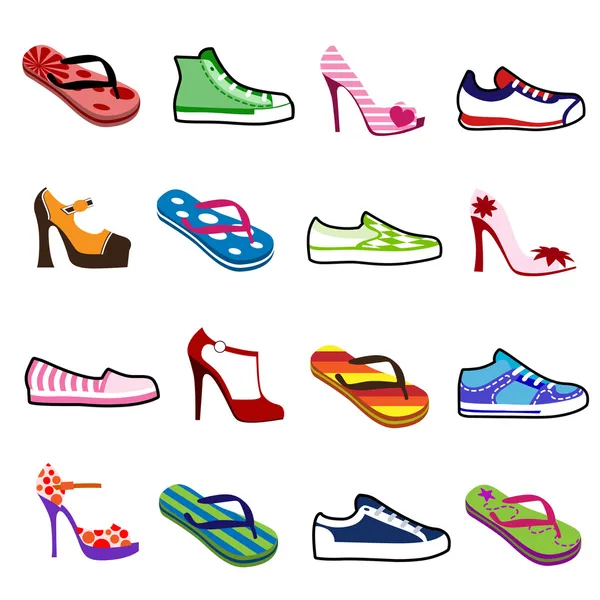 男性と女性のための靴 — ストックベクタ