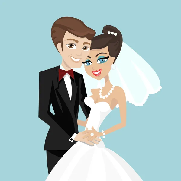 Wedding couple cartoon Vector Art Stock Images | Depositphotos