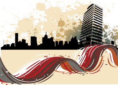 Abstract city background clipart