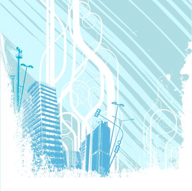 Abstract city background clipart