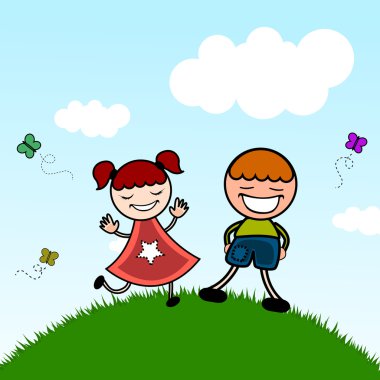 Cute kids clipart