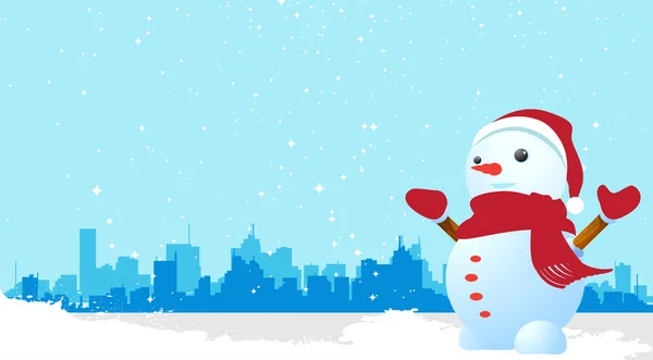 Snowman background — Stock Vector