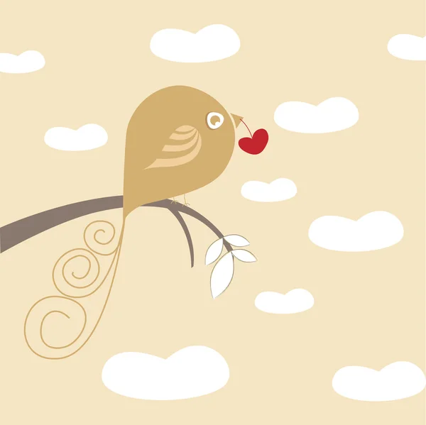 Kärlek fågel — Stock vektor