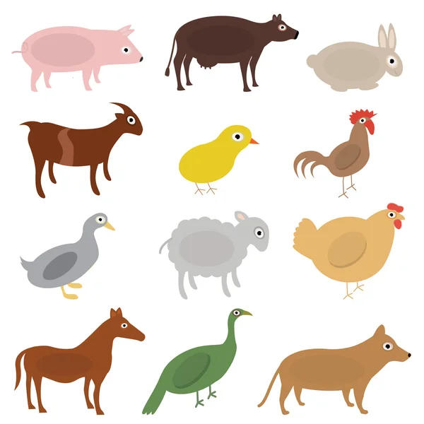 Animales de dibujos animados — Vector de stock