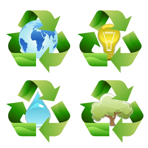 Symboles de recyclage — Image vectorielle