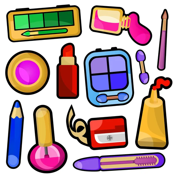 Make up icons — Stock Vector
