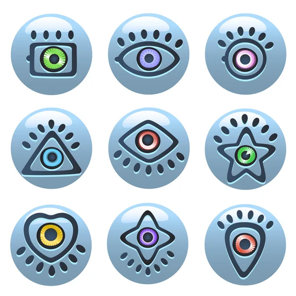 Icone degli occhi — Vettoriale Stock