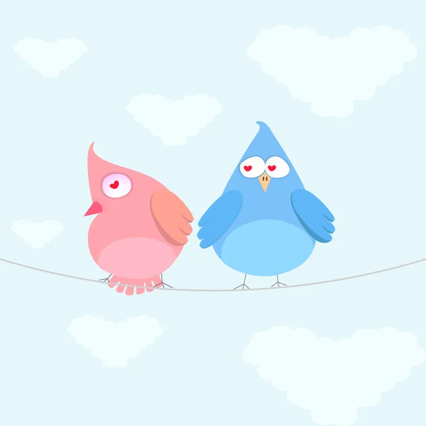 Dva ptáci Stock Ilustrace