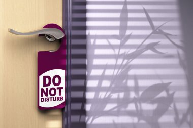 Do not disturb, door handler, sign clipart