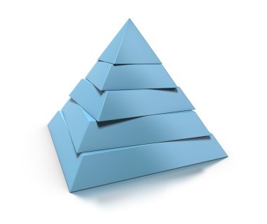 3d pyramid, five levels clipart
