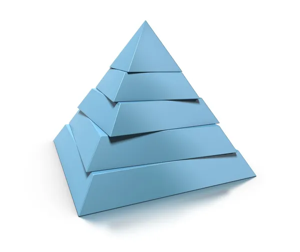 3D piramis, öt szint — Stock Fotó