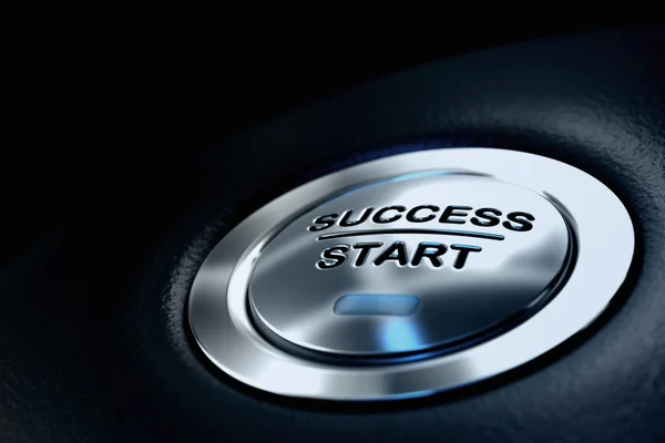 Başarı başlamak düğme, iş kavramı — Stok fotoğraf