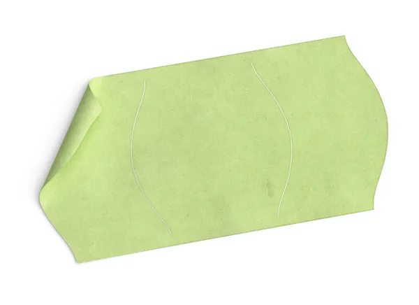 Cartellino del prezzo personalizzabile, adesivo verde su bianco — Foto Stock