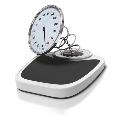 Broken bathroom scales clipart