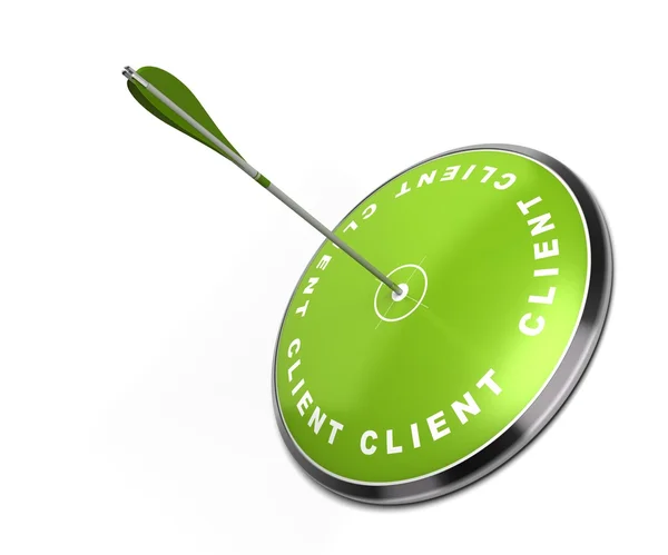 Focus op klant - client — Stockfoto