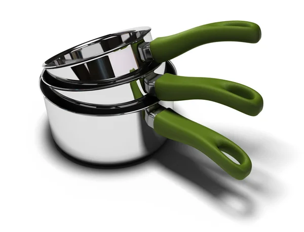 Kitchen ustensils - saucepan — Stock Photo, Image