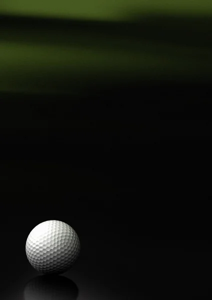 Golf ball over black and green background — Stock Photo, Image