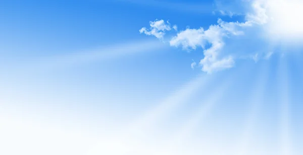 Céu azul, dia ensolarado, espaço para texto — Fotografia de Stock
