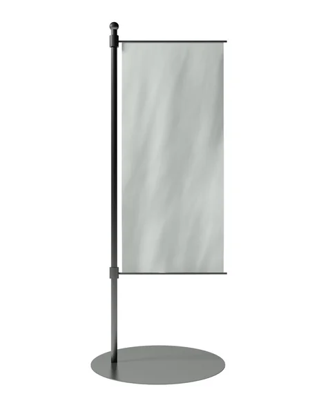 3d пустой флаг стола изолирован на белом — стоковое фото