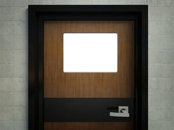 3d порожня рамка на дверях — стокове фото