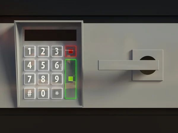 3d door, electronic lock or intercom — Stock Photo, Image
