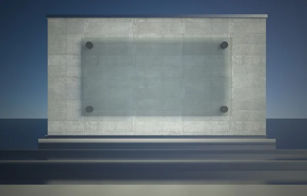 Vetrina vuota, spazio espositivo 3d — Foto Stock