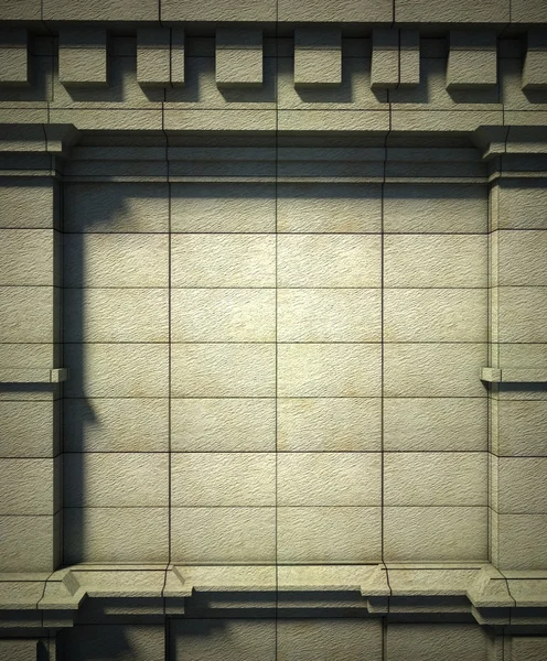 3d muro di mattoni, antico sfondo architettura — Foto Stock
