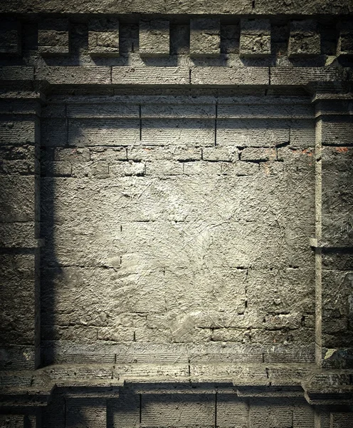 3d mur de briques, fond de l'architecture antique — Photo