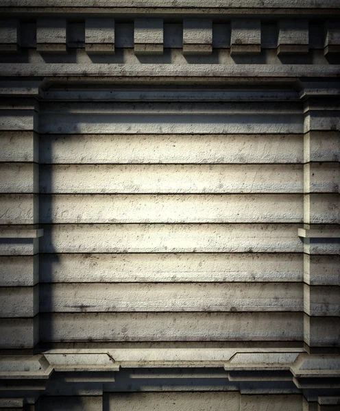 3d muro di metallo, antico sfondo architettura — Foto Stock