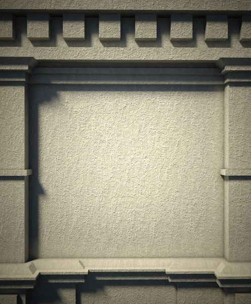 3D betonová zeď, antické architektury pozadí — Stock fotografie