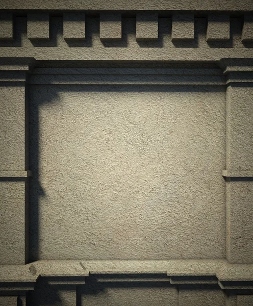 3D бетонная стена, антикварный архитектурный фон — стоковое фото