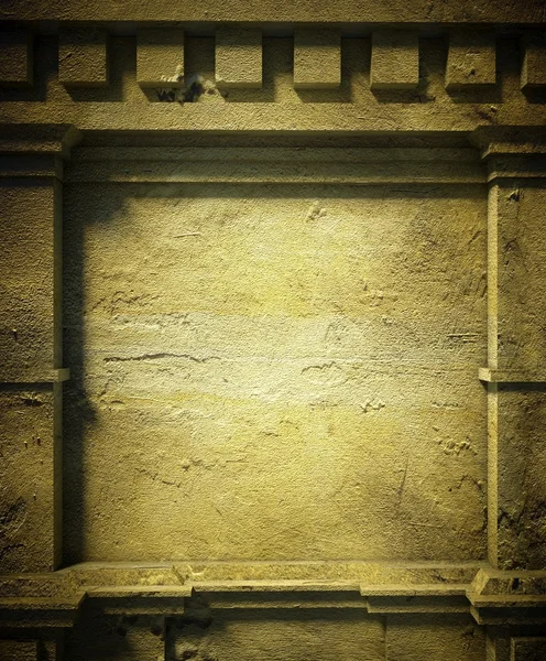 3D betonnen wand, antieke architectuur achtergrond — Stockfoto