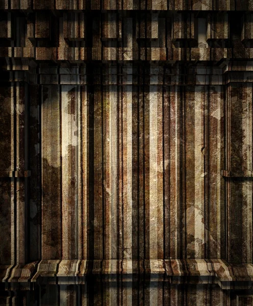 3d parede de madeira, arquitetura antiga fundo — Fotografia de Stock