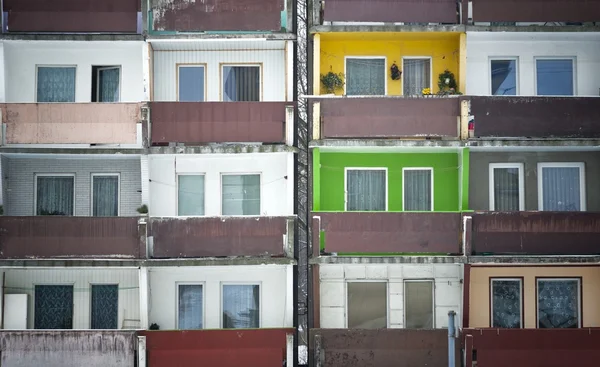 Balkonów w budynkach tekstura — Zdjęcie stockowe