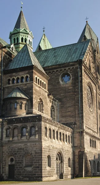 stock image Neo Romanesque cathedral, detail