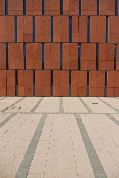 Detalle del edificio minimalista moderno, arquitectura futura — Foto de Stock