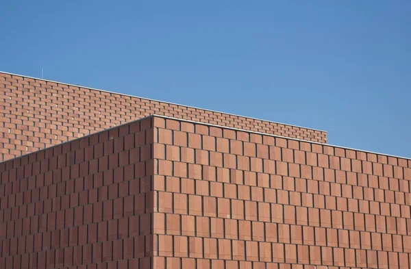 Edifício Minimalista Moderno, Arquitetura no Campus da Universidade — Fotografia de Stock