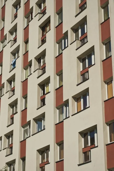 Komünist blok daireler ile enerji tasarrufu duvar izolasyonu — Stok fotoğraf