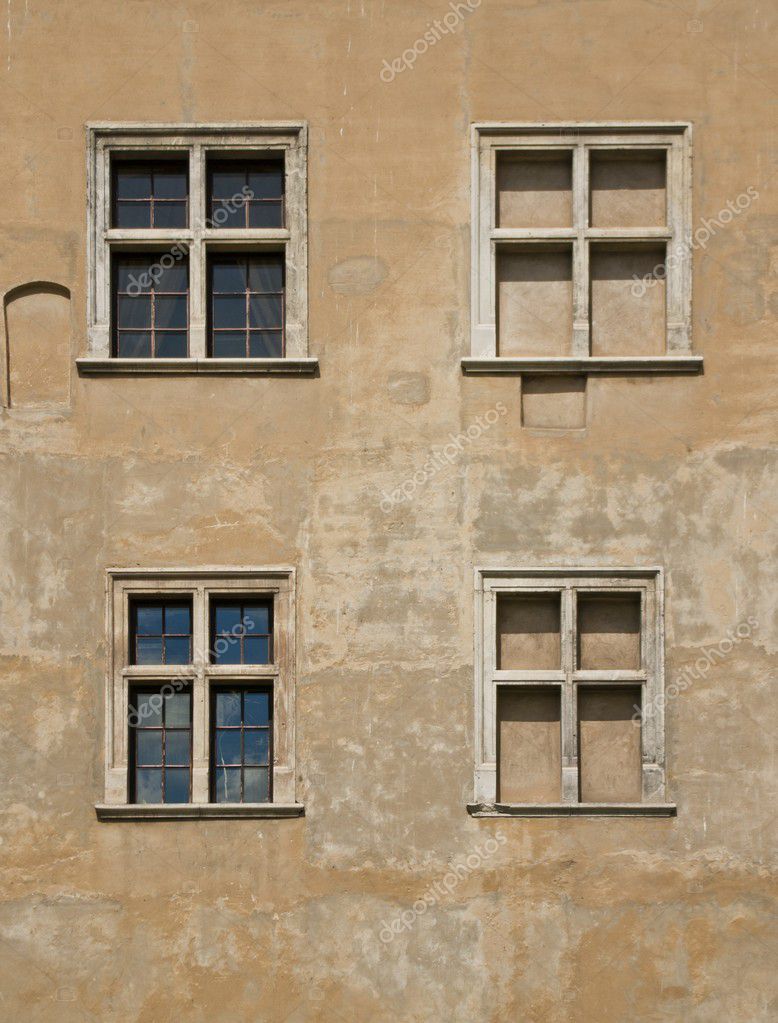 Four old windows