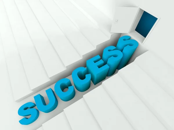 Stairs to success 3d render — Stock Photo, Image