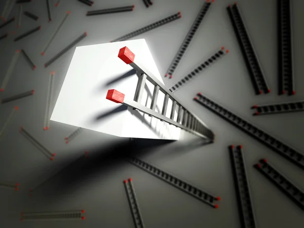3d ladder of success and competition — Stock Photo, Image