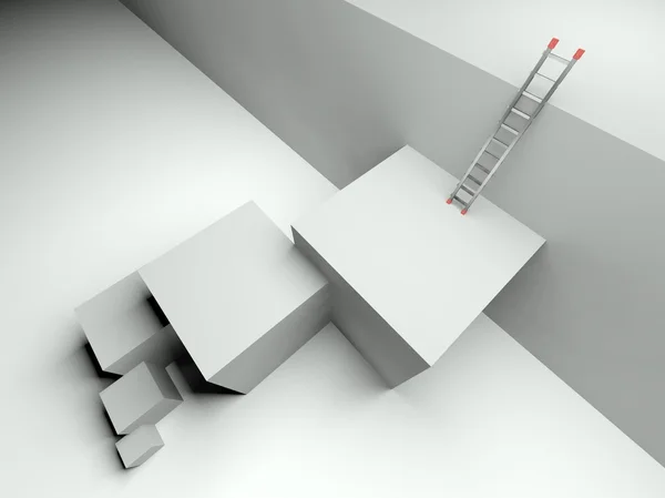3d ladder of success — Stock Photo, Image